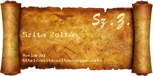 Szita Zoltán névjegykártya