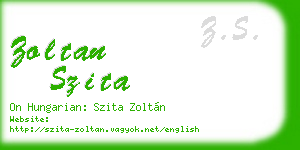 zoltan szita business card